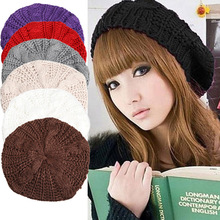 Fashion Warm Winter Women Beret Knitted Baggy Beanie Hat Multicolor Ski Cap  HSJ88 2024 - buy cheap