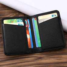 Genuine Leather ID Card Holder Fashion Mens Womens Premium Business Card ID Wallet Package Customize name logo 2024 - buy cheap