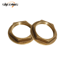 2pcs Brass Pipe Fitting Nut Female Thread Hex Nuts Lock Pipe Fitting 1/2'' 3/4'' 1'' Water Pipe Fitting Flanged 2024 - buy cheap
