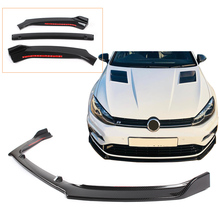 Car Front Bumper Lip Spoiler For Volkswagen Golf 7.5 7 2013 2014 2015 2016 2017 Carbon Fiber Style Auto Protector 3PCS/SET 2024 - buy cheap