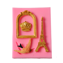 Valentine's Day Fondant Cake Decorating Tools Tower Bird Silicone Mold Fondant Cake Chocolate Mould Gift Mold For Baking 2024 - buy cheap
