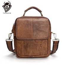 2021 New Genuine Leather Shoulder Bags Fashion Men Messenger Bag Small Ipad Male Tote Vintage Crossbody Men's Handbags 2024 - buy cheap