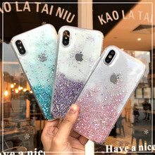 New Glitter Luxury Case For Iphone XR Case Iphone 7 6 6s 8 Plus Cases Soft TPU Transparent Cover For Iphone X XS Mas Case 2024 - buy cheap