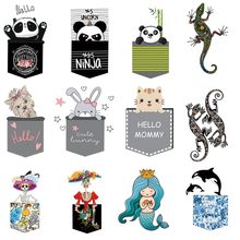 Juego de parches para planchar en transferencia, 12 piezas, animales pequeños, Calavera, Chico, accesorio de ropa, transferencia de calor, Z-05 2024 - compra barato