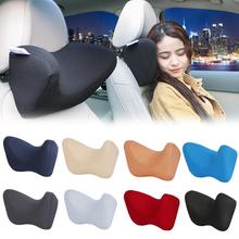 Car Headrest Neck Pillow For Seat Chair In Auto Memory Foam Cotton Cushion Fabric Cover Soft Head Rest Travel Office Support 2024 - buy cheap