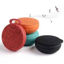 Ostart Mini Portable Wireless Bluetooth Speaker Circular Fabric Art subwoofer Stereo Music Loudspeakers With Hook 2024 - buy cheap