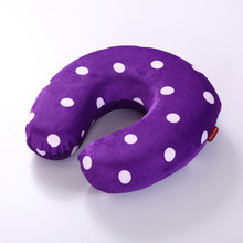 Lujo púrpura U-reposacabezas con forma de espuma de memoria cuello almohada de viaje apoyo salud avión vacaciones almohada al aire libre 2024 - compra barato