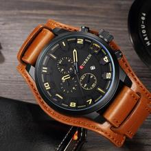 Curren Men's Casual Sport Quartz Watch Mens Watches Top Brand Luxury Quartz-Watch Leather Strap Military Watch Wrist Male Clock 2024 - buy cheap