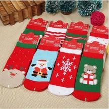 Xmas Baby Kids Unisex Socks Red Blue Cotton Winter Christmas Warm Stocking Socks Children Xmas Socks 2024 - buy cheap