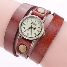 Hot Sale Women Genuine Vintage Leather Bracelet Roma Watches Casual Female Quartz Watch Clock CCQ Brand Dropshipping 2024 - buy cheap