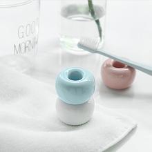 Houkiper-Mini soporte de cerámica Vintage para cepillo de dientes, soporte de cepillo de dientes de porcelana, organizador de almacenamiento para baño, anillo 2024 - compra barato