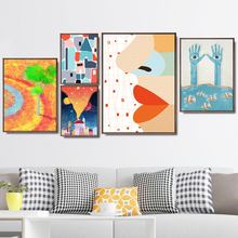 Home Decoration Print Canvas Wall Art Poster Picture Oil Unframed Drawings painting Children's room Hand drawn cartoon 2024 - buy cheap