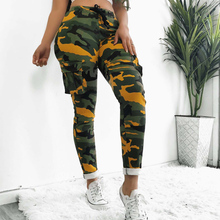 Military Army Combat Cool Girls Cargo Pants Camouflage Print Women Sweatpants High Waist Hip Hop Trousers Female Motorcycle slim 2024 - buy cheap