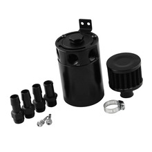 Baffled Engine Oil Catch Can Reservoir Tank Aluminium Alloy with 3 Ports 2024 - buy cheap