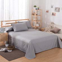 Bedding Sheet Home textile Printing Solid Color Flat Sheets Combed Cotton Bed Sheet Bedding Linen for King Queen Size 2024 - buy cheap