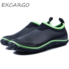 EXCARGO 35 -46 Rainboots Men Rubber Shoes Round Toe Shallow Slip On Shoes For Men 2019 Spring Autumn Solid Casual Rainbooots Sho 2024 - buy cheap
