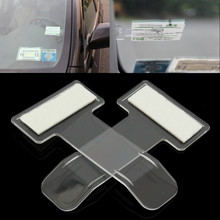 2Pcs 75mm*40mm Car Vehicle Parking Ticket Permit Holder Clip Sticker Windscreen Window Fastener Stickers Kit Car Accessories 2024 - buy cheap