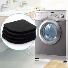 Black Washing Machine Pads Anti Noise Vibration Non Slip Walking Dryers 4Pcs Good protection for electrical appliances 2024 - buy cheap