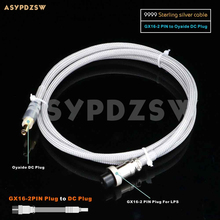 Oyaid-cable de alimentación CC de 1,2 M de plata de ley 9999, GX16-2 HIFI 4N a 5,5x2,1/2,5mm 2024 - compra barato