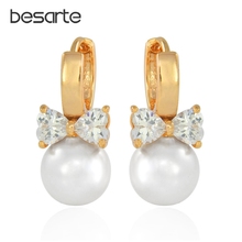 Wholesale 6PAIR Freshwater Pearls Earring Gold Earrings For Women Oorbel Aretes Perlas Kolczyki Opal Earings Pearl Jewelry E0310 2024 - buy cheap