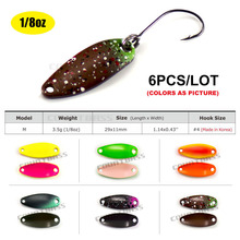6PCS Countbass Casting Spoon With Korean Single Hook, Size 28.2x10.2mm, 2.7g  3/32oz Salmon Trout Pike Bass Fishing Lures 2024 - buy cheap