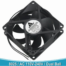 10 PCS Lot Gdstime Brushless EC Cooling Fan AC 110V 120V 220V 240V 8cm DC Dual Ball 80mm x 25mm 2024 - buy cheap
