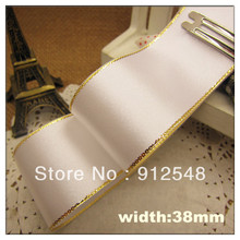 1-1/2 "(38 мм) 0ne штук/25 ярдов атласная лента с белым золотым краем, ювелирные аксессуары, подарочная упаковка, JBGX12005 2024 - купить недорого