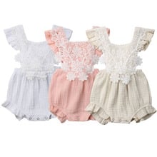 Focusnorm New Fashion Cute Newborn Kids Baby Girls Ruffle Lace Romper Playsuit Clothes Outfit 2024 - buy cheap