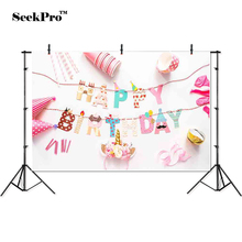 thin vinyl happy birthday unicorn candle children photo Backgrounds Printed Professional indoor Photographic studio Backdrops 2024 - buy cheap
