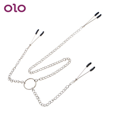 OLO Nipple Clamps With Chain Breast Clitoris Clips Nipple Stimulator Erotic Toys Adjustable Adult Games Sex Toys for Women 2024 - buy cheap
