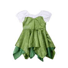 Citgeett Summer Patchwork Green Princess Beautiful Party Prom Birthday Dress Baby Girl Kids Shiny Casual Clothing 2024 - buy cheap