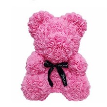 2019 drop shipping 25cm Soap Foam Bear of Roses Bear Rose Flower Artificial New Year Gifts for Women Valentines Gift 2024 - buy cheap