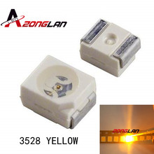 1000 шт. желтый POWER TOP 1210 3528 SMD SMT PLCC-2 1500MCD ультра яркий светодиод, новинка, бесплатная доставка, оптовая продажа 2024 - купить недорого