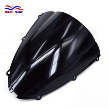 Motorcycle ABS Black Plastic Windshield Windscreen For KAWASAKI Ninja ZX6R ZX636 2005-2008 ZX10R 2006 2007 ZX 6R 636 10R 2024 - buy cheap