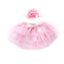 Newborn Baby Girls clothes bow solid Tulle Tutu shorts Flower Headband 2pc kids Toddler cotton casual lovely outfits 2024 - buy cheap