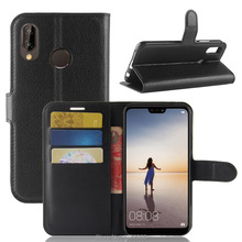 Capa de couro pu de luxo com 5.84 "para huawei p20 lite, capa protetora para celular 2024 - compre barato