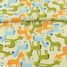 Beige 100% Catton Fabric Cartoon Donkey Designs Sewing Tecido Cloth Home Textile Decoration Patchwork Scrapbooking Bedding Twill 2024 - compra barato