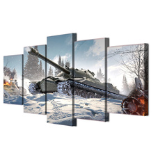 Modern Decor Frame Living Room Wall Art 5 Pieces Pictures War World Of Tanks Canvas Painting HD Printed Modular Poster 2024 - buy cheap