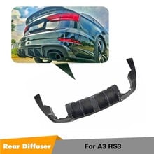 Carbon Diffuser lip for For Audi RS3 Sedan 4-Door 2017 2018 Non standard carbon fiber rear bumper lip spoiler 2024 - buy cheap