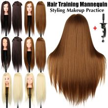 60cm Mannequin Head With Golden Hair Training Hairdressing Practice Dummy Dolls Barber Hairstyles Training Manikin Heads NEW 2024 - buy cheap