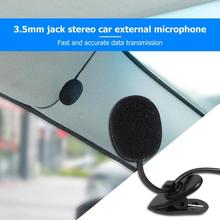 3.5 mm Plastics Stereo Jack Mini Car Audio Microphone External Mic for Car DVD GPS Player Radio Audio Microphone With Wired 2024 - compre barato