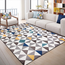 Nordic geometric carpet livingroom bedroom crystal velvet hallway rugs large size carpet kids room soft sofa tapete customized 2024 - buy cheap