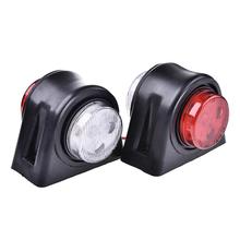 2PCS 12 LEDs Luz Reboque Vermelho E Branco Lados Dobro Marcador Luzes Laterais Lâmpada de Advertência Para O Carro Caminhão Reboque de Camião 12/24V 2024 - compre barato