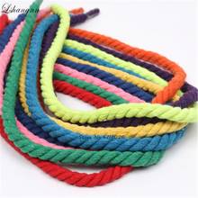 Lshangnn 100% Cotton 3 Shares Twisted Cotton Cords 12mm DIY Craft Decoration Rope Cotton Cord for Bag Drawstring Belt 15 Colors 2024 - buy cheap