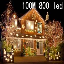 New 100 meter 800 LED Christmas Lights 8 Modes for Seasonal Decorative Christmas Holiday Wedding Parties Indoor / Outdoor Use 2024 - buy cheap