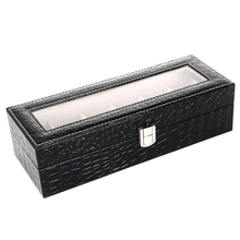 Caja de almacenamiento de joyas de cocodrilo se puede ver en la caja de reloj Unisex 2024 - compra barato