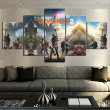 5 Piece HD Pictures The Division 2 Game Poster Tom Clacny's The Division Shooting Game Artwork Canvas Paintings for Wall Decor 2024 - buy cheap