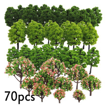 70pcs Model Trees 1:75/1:100 HO Z TT Scale Layout Train Garden Park Buildings 2024 - buy cheap