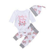 Newborn Infant Baby Girls Clothes Long Sleeve Print Letter Romper+Leggings Pants Outfit Playsuit	 2024 - buy cheap