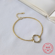 Korea New Style 925 Sterling Silver Bracelet for Women Simple Fashion Chic Gold Chain Bracelet Jewelry 2024 - buy cheap